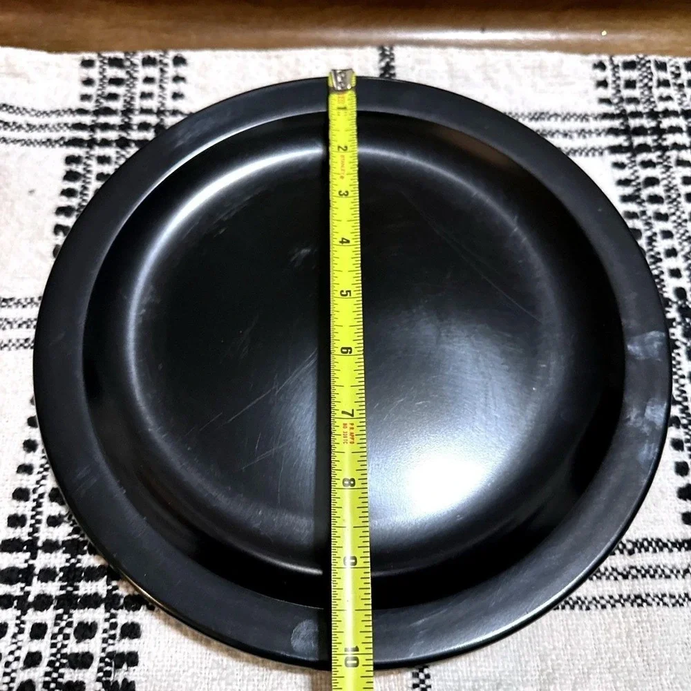 Vintage‎ Texas Ware Black Melamine Dinner Plate 10 Inch MCM Melmac USA 118